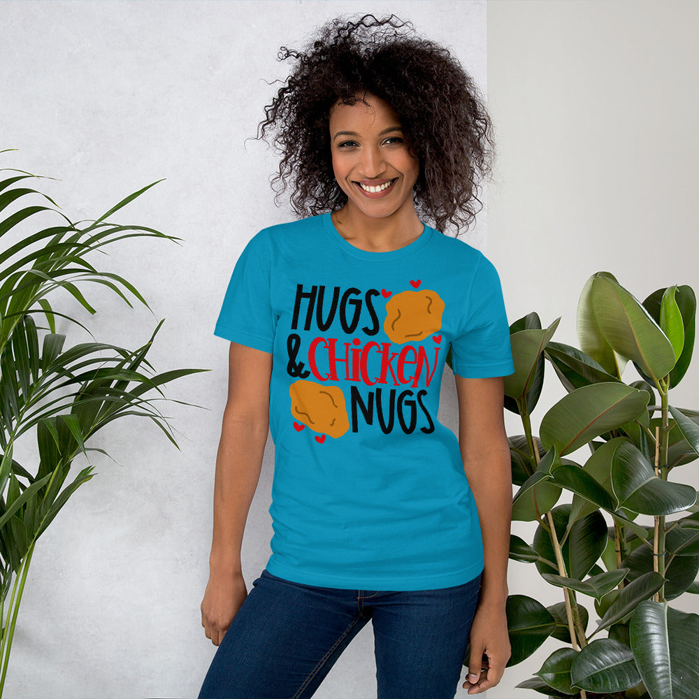 HUGS AND CHICKEN NUGS- Short-Sleeve Unisex T-Shirt