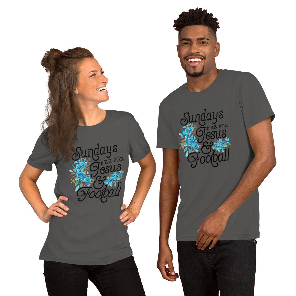 SUNDAYS ARE FOR JESUS AND FOOTTBALL- Short-Sleeve Unisex T-Shirt