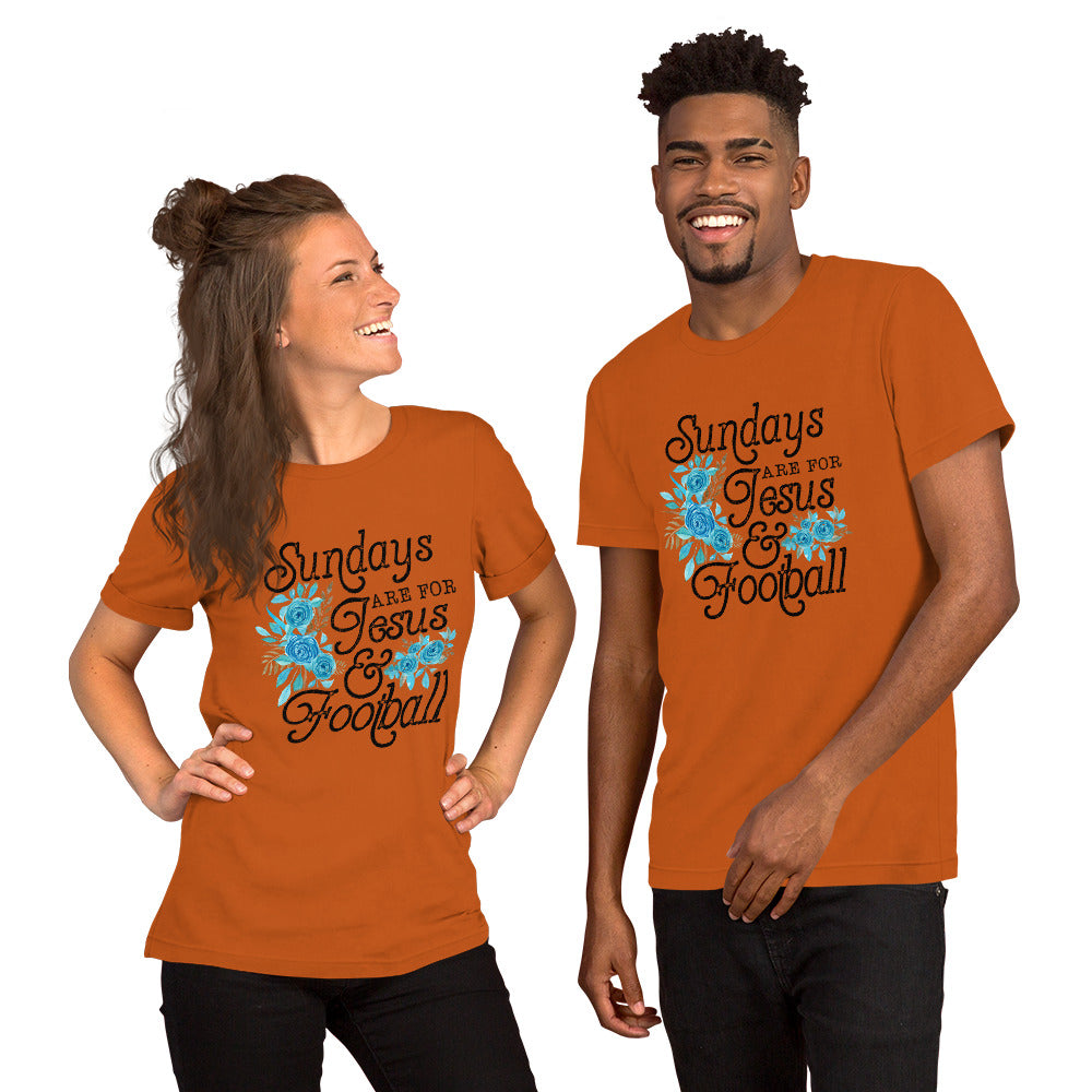 SUNDAYS ARE FOR JESUS AND FOOTTBALL- Short-Sleeve Unisex T-Shirt