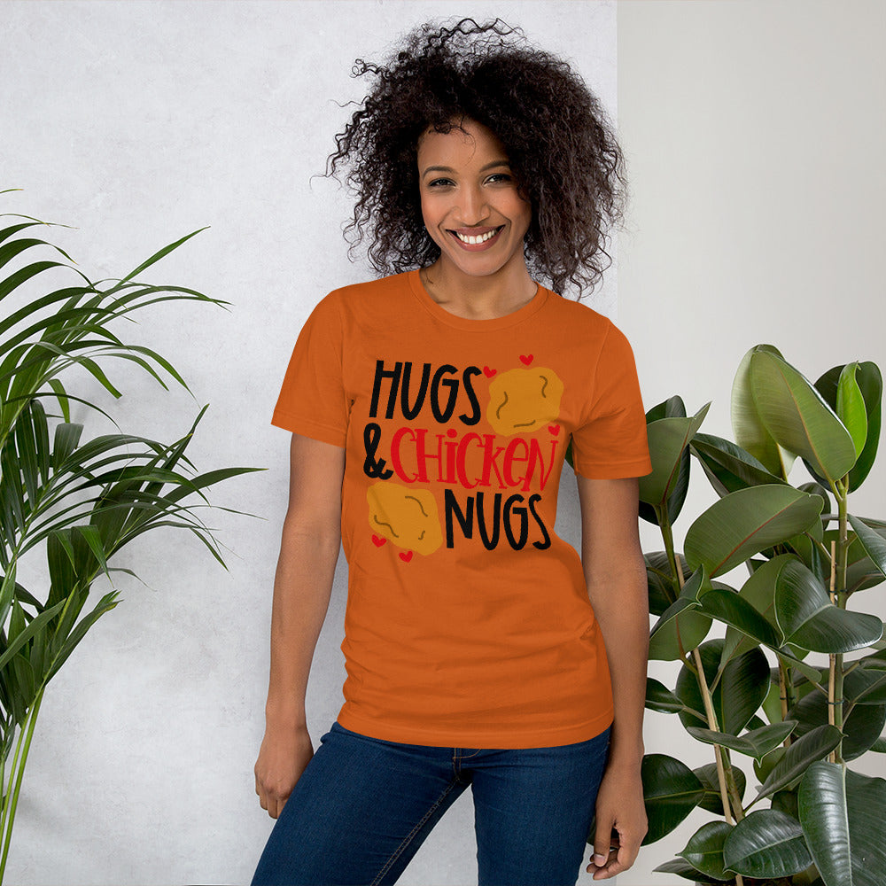 HUGS AND CHICKEN NUGS- Short-Sleeve Unisex T-Shirt