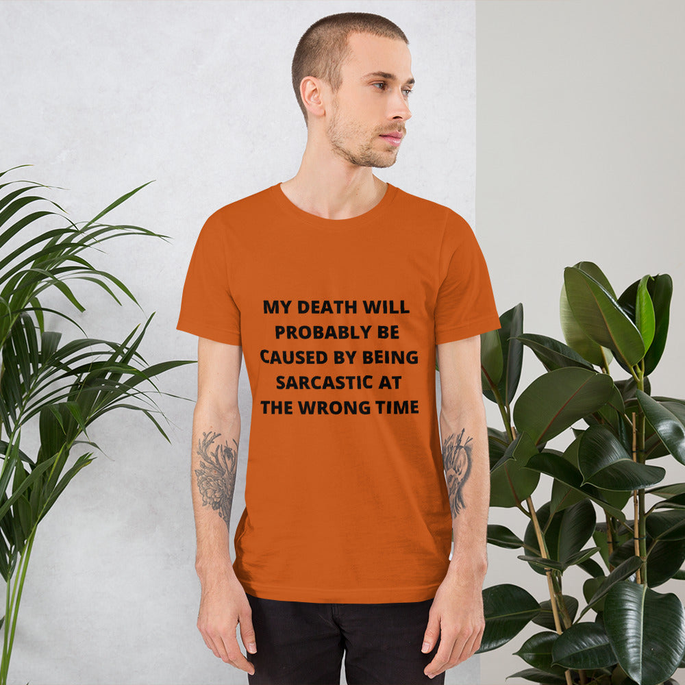 SARCASTIC DEATH- Short-Sleeve Unisex T-Shirt
