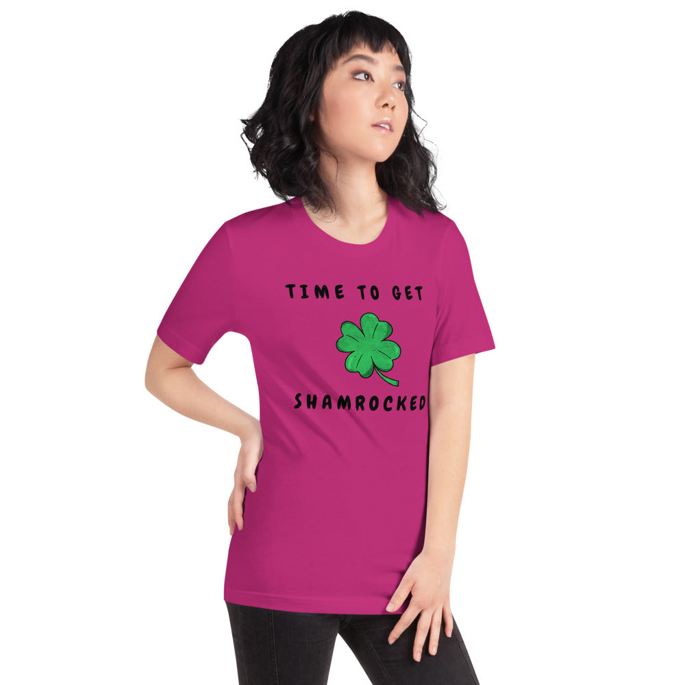 TIME TO GET SHAMROCKED- Short-Sleeve Unisex T-Shirt