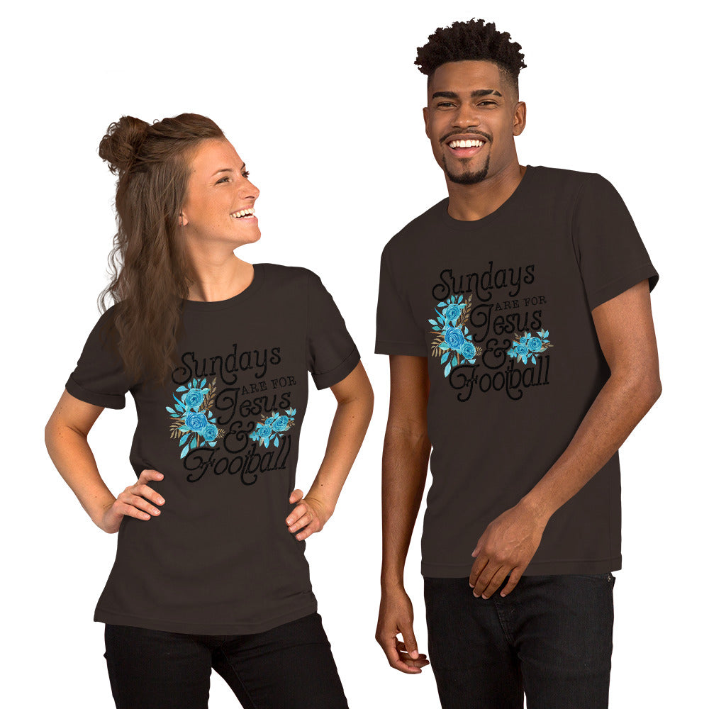SUNDAYS ARE FOR JESUS AND FOOTTBALL- Short-Sleeve Unisex T-Shirt