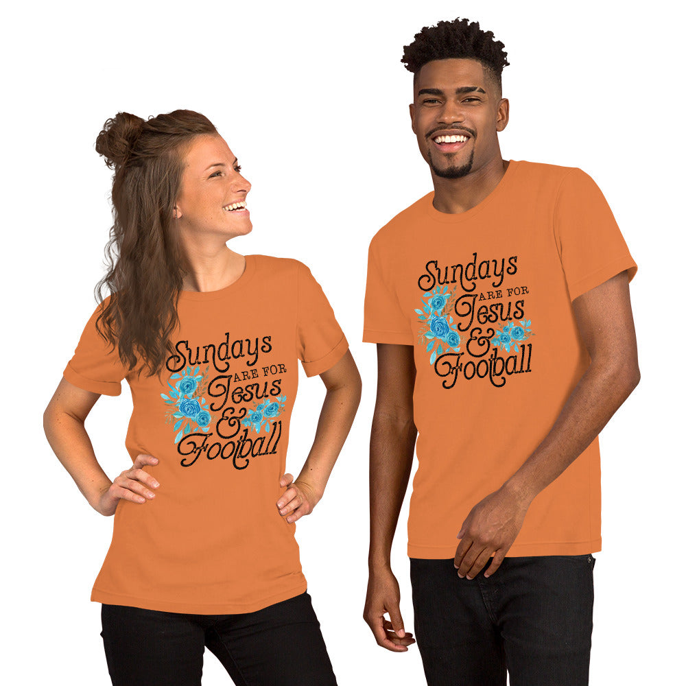 SUNDAYS ARE FOR JESUS AND FOOTTBALL- Short-Sleeve Unisex T-Shirt