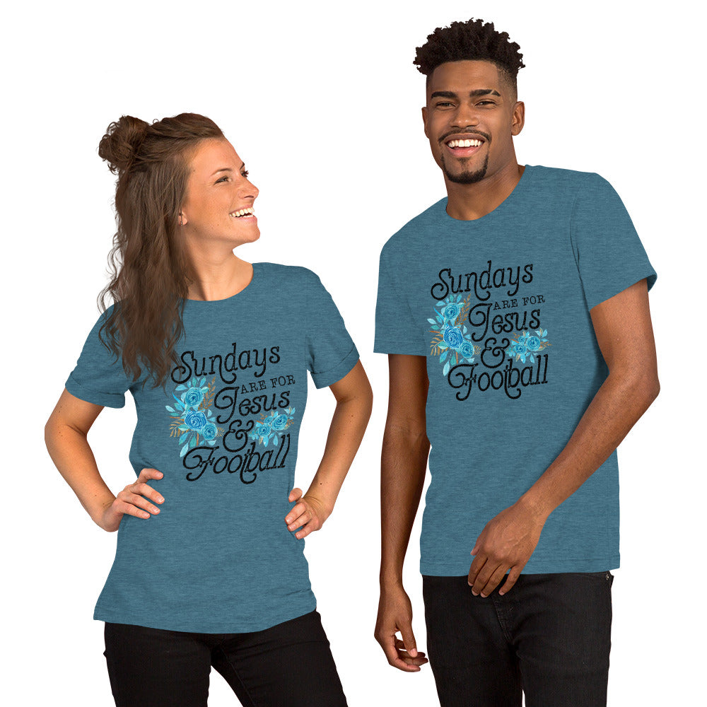 SUNDAYS ARE FOR JESUS AND FOOTTBALL- Short-Sleeve Unisex T-Shirt