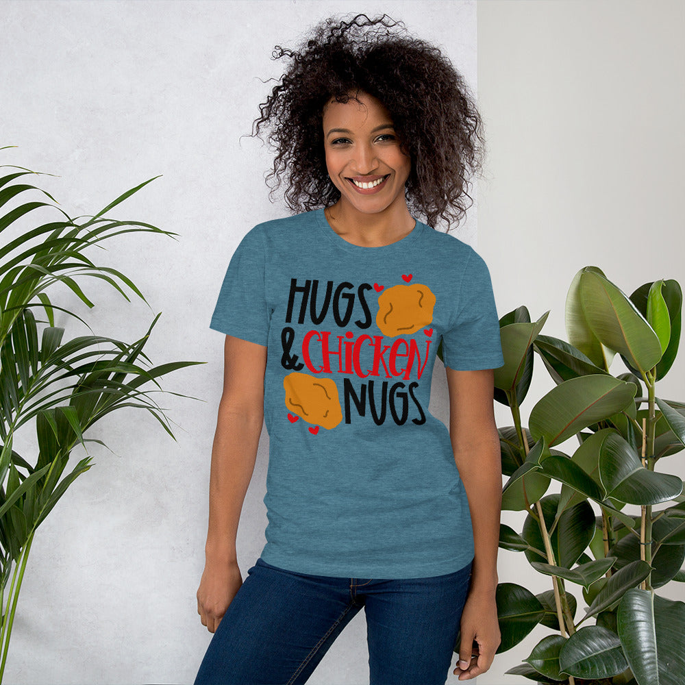 HUGS AND CHICKEN NUGS- Short-Sleeve Unisex T-Shirt