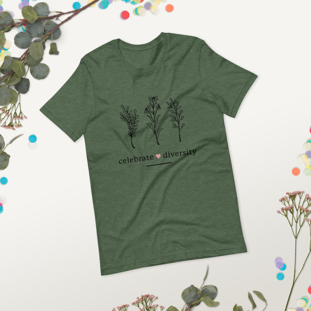 CELEBRATE DIVERSITY- Short-Sleeve Unisex T-Shirt