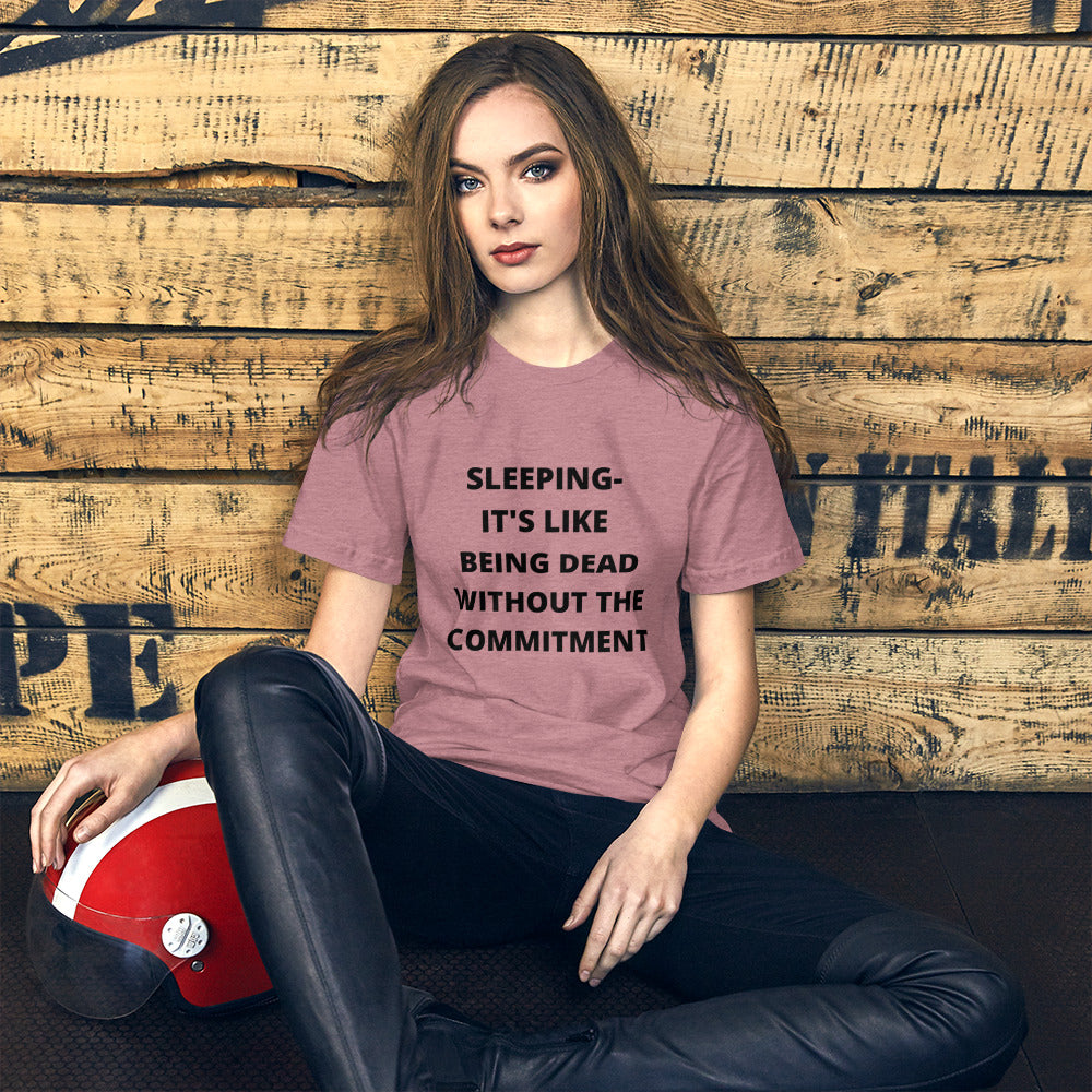 SLEEPING DEFINITION- Short-Sleeve Unisex T-Shirt