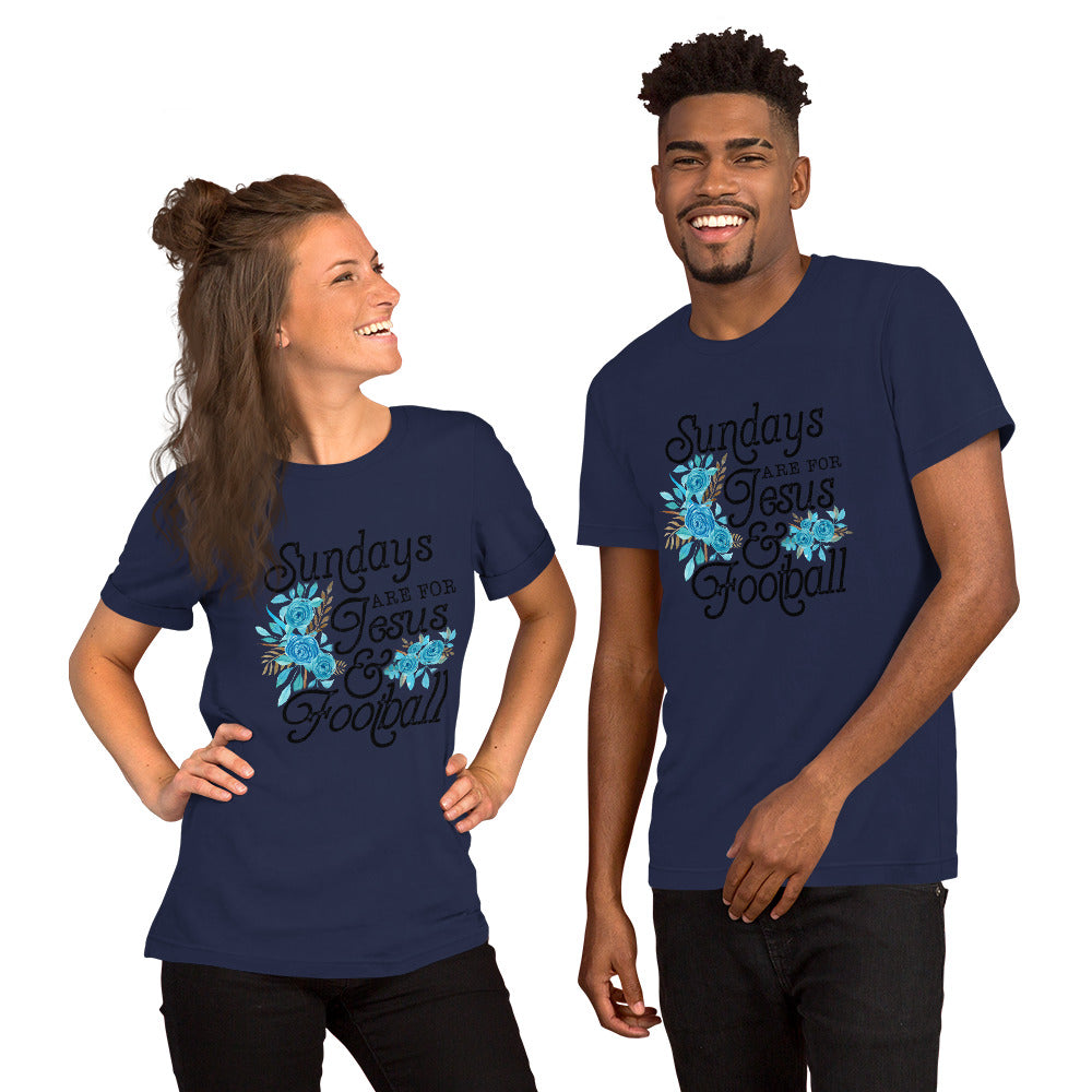 SUNDAYS ARE FOR JESUS AND FOOTTBALL- Short-Sleeve Unisex T-Shirt
