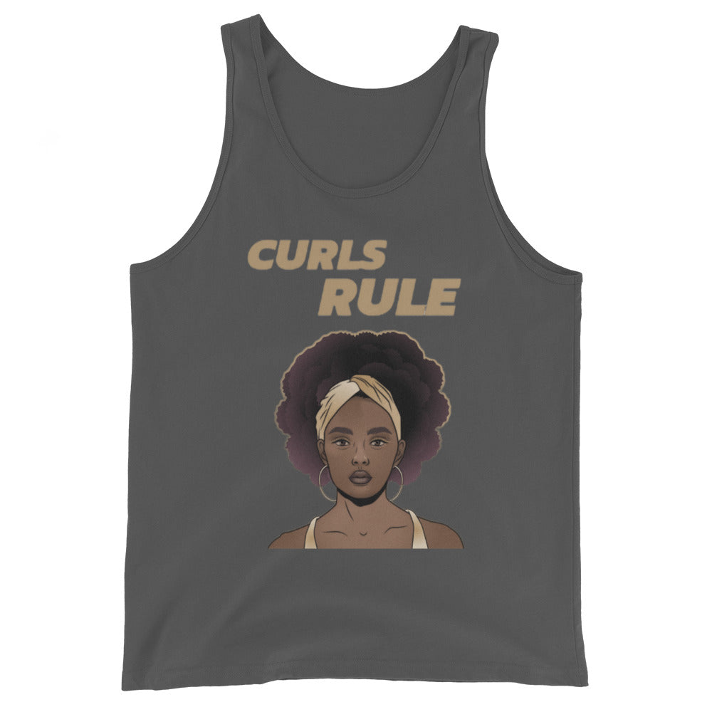 CURLS RULE- Unisex Tank Top