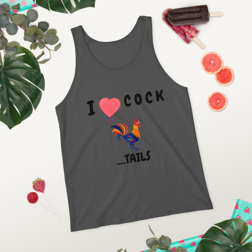 I HEART COCK....TAILS- Unisex Tank Top