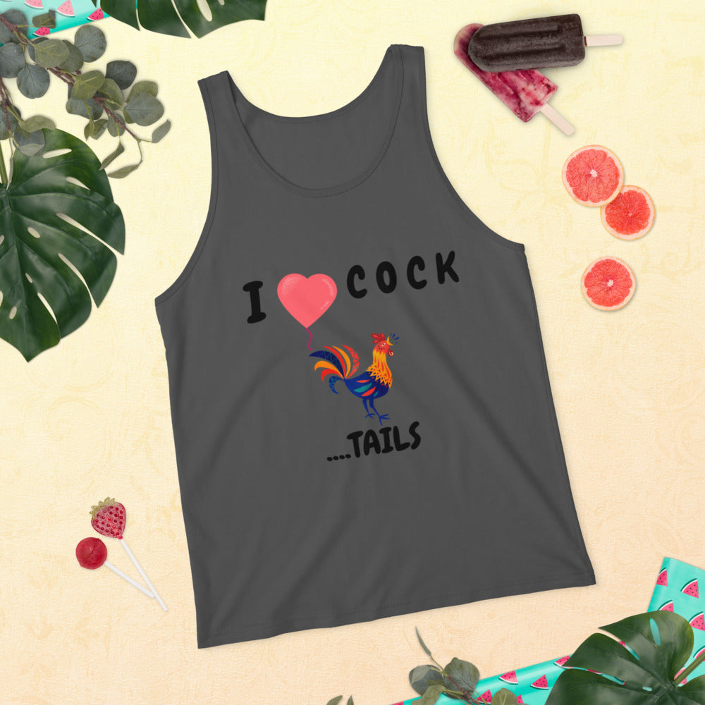 I HEART COCK....TAILS- Unisex Tank Top