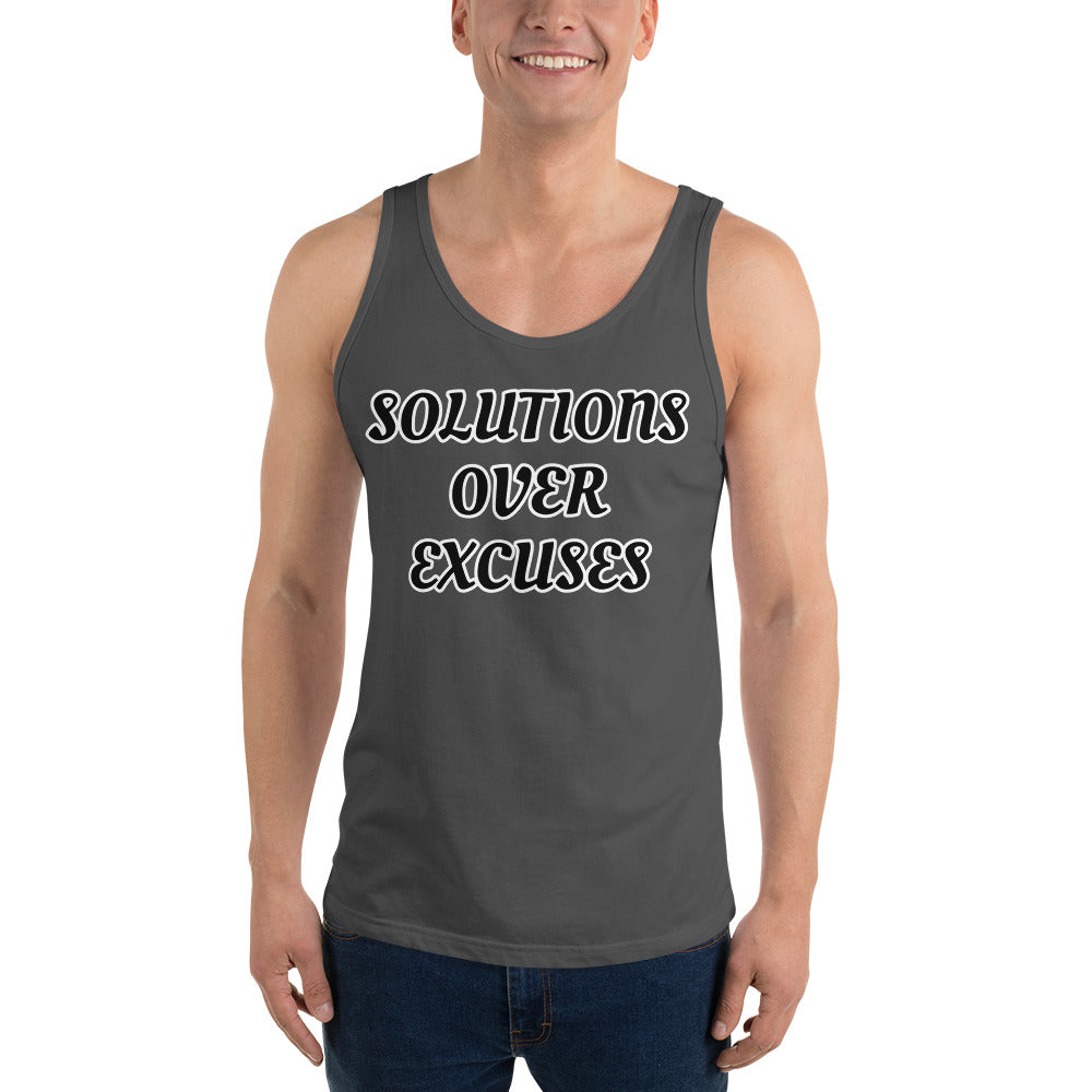 SOLUTIONS OVER EXCUSES- Unisex Tank Top