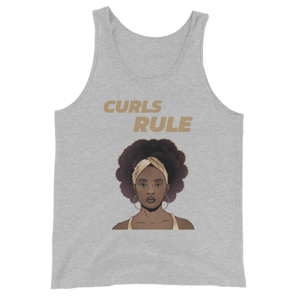 CURLS RULE- Unisex Tank Top