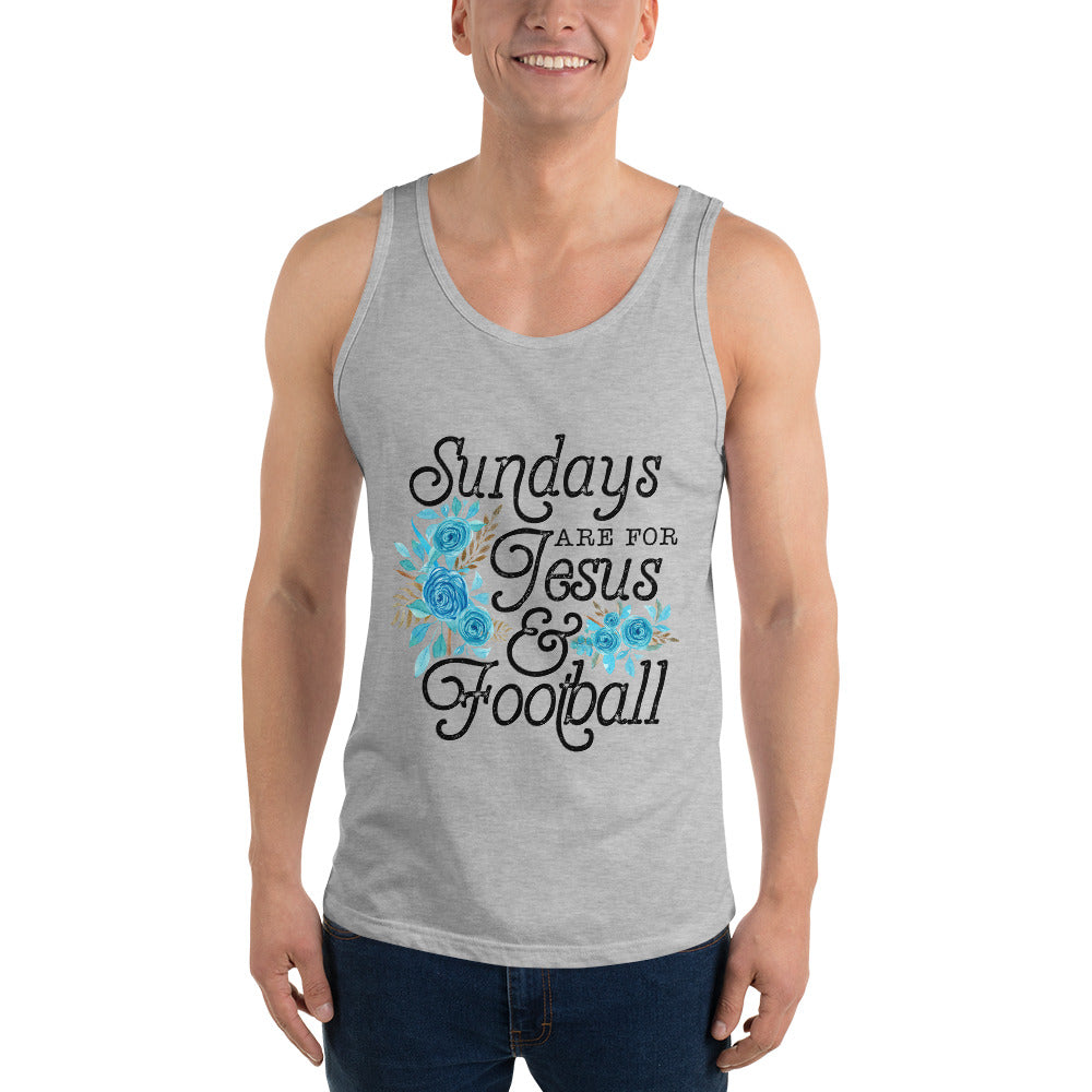SUNDAYS ARE FOR JESUS AND FOOTBALL- Unisex Tank Top