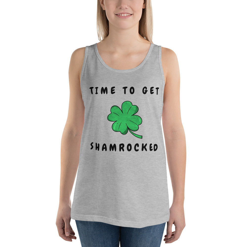 TIME TO GET SHAMROCKED- Unisex Tank Top