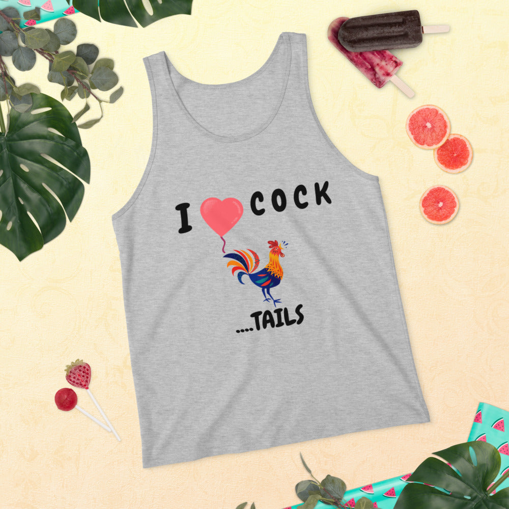 I HEART COCK....TAILS- Unisex Tank Top