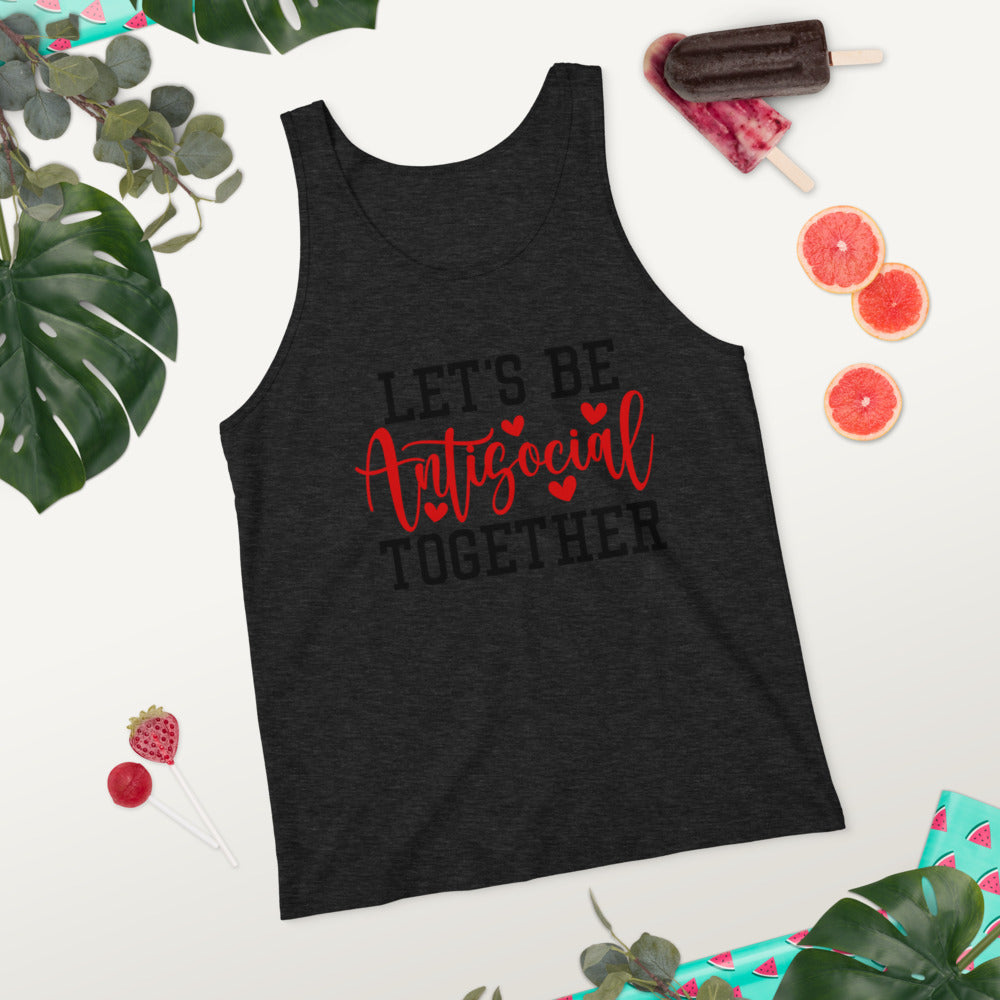 LETS BE ANTISOCIAL TOGETHER- Unisex Tank Top