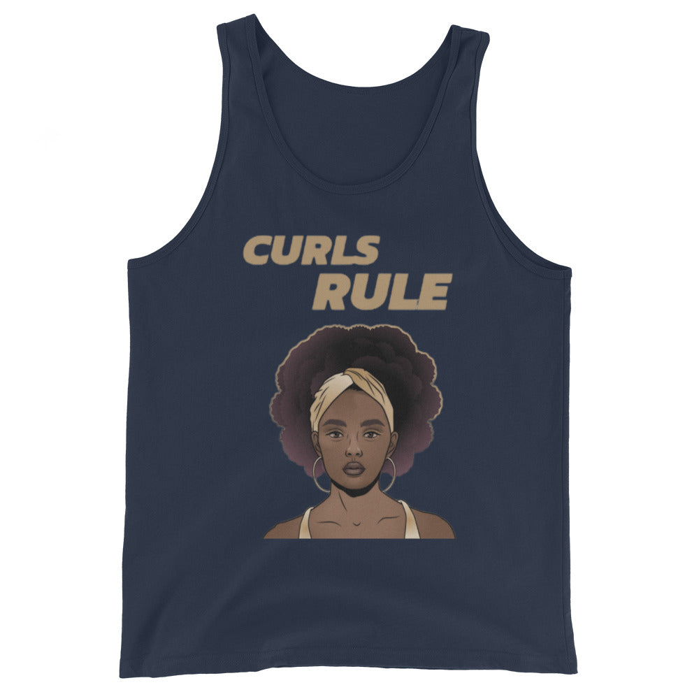 CURLS RULE- Unisex Tank Top