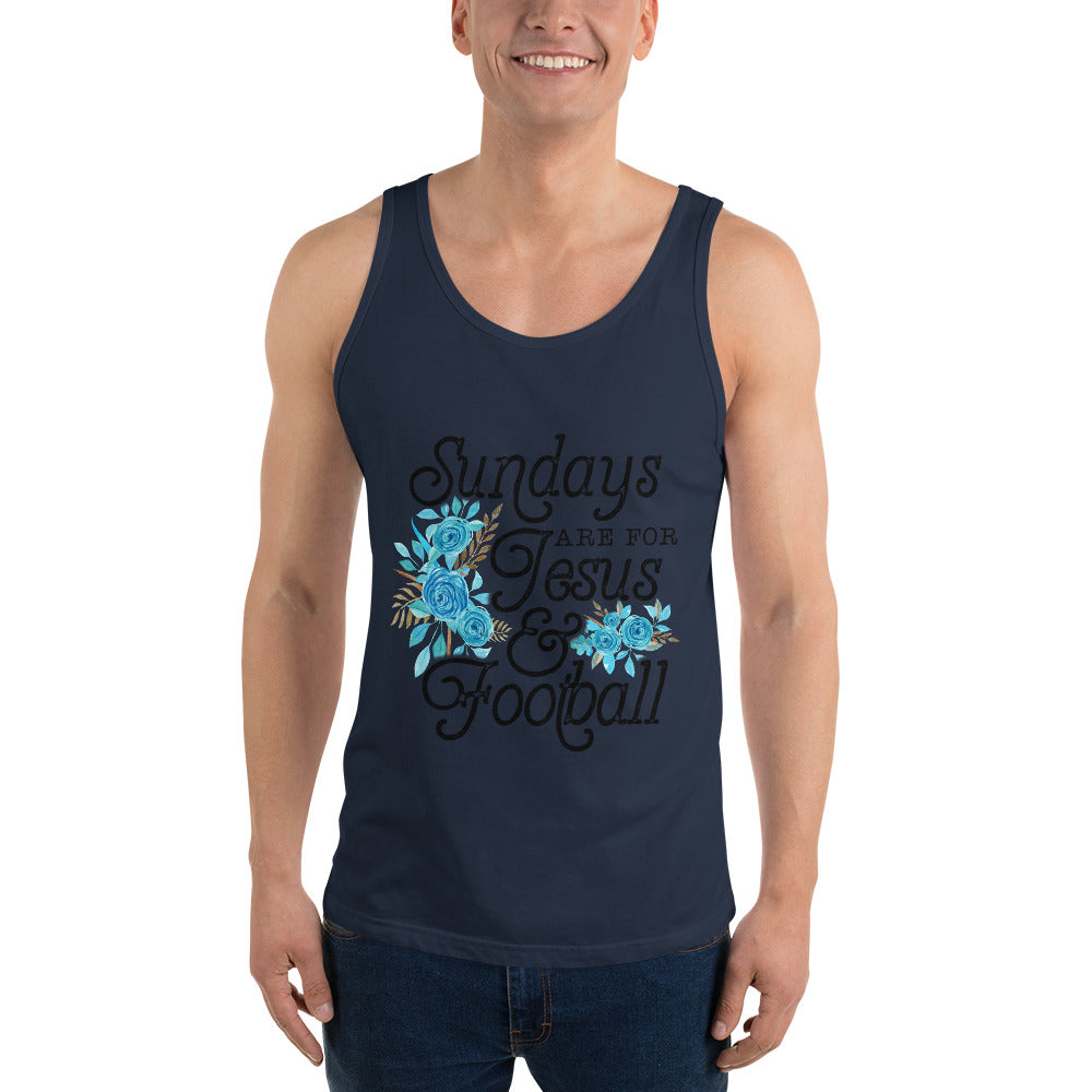 SUNDAYS ARE FOR JESUS AND FOOTBALL- Unisex Tank Top