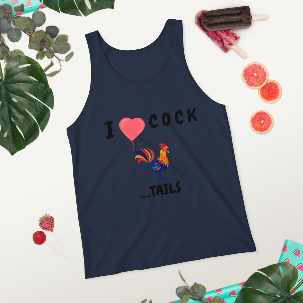 I HEART COCK....TAILS- Unisex Tank Top