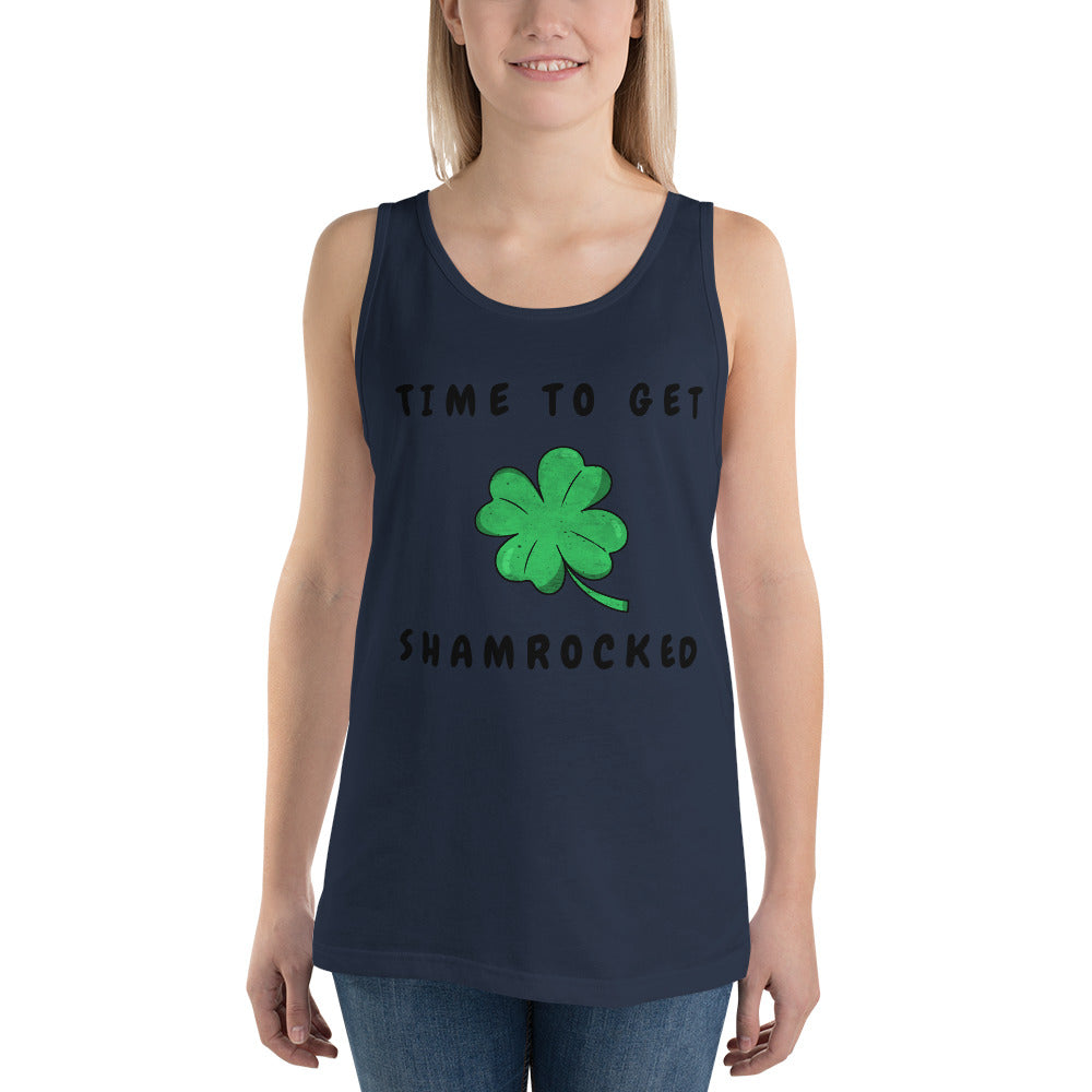 TIME TO GET SHAMROCKED- Unisex Tank Top