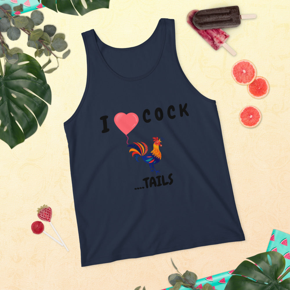 I HEART COCK....TAILS- Unisex Tank Top
