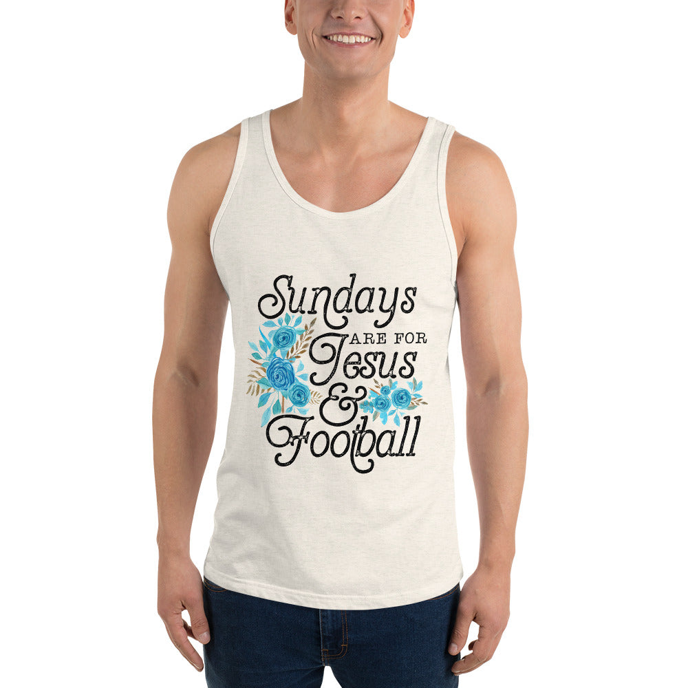 SUNDAYS ARE FOR JESUS AND FOOTBALL- Unisex Tank Top