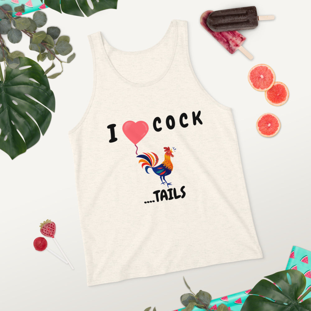 I HEART COCK....TAILS- Unisex Tank Top