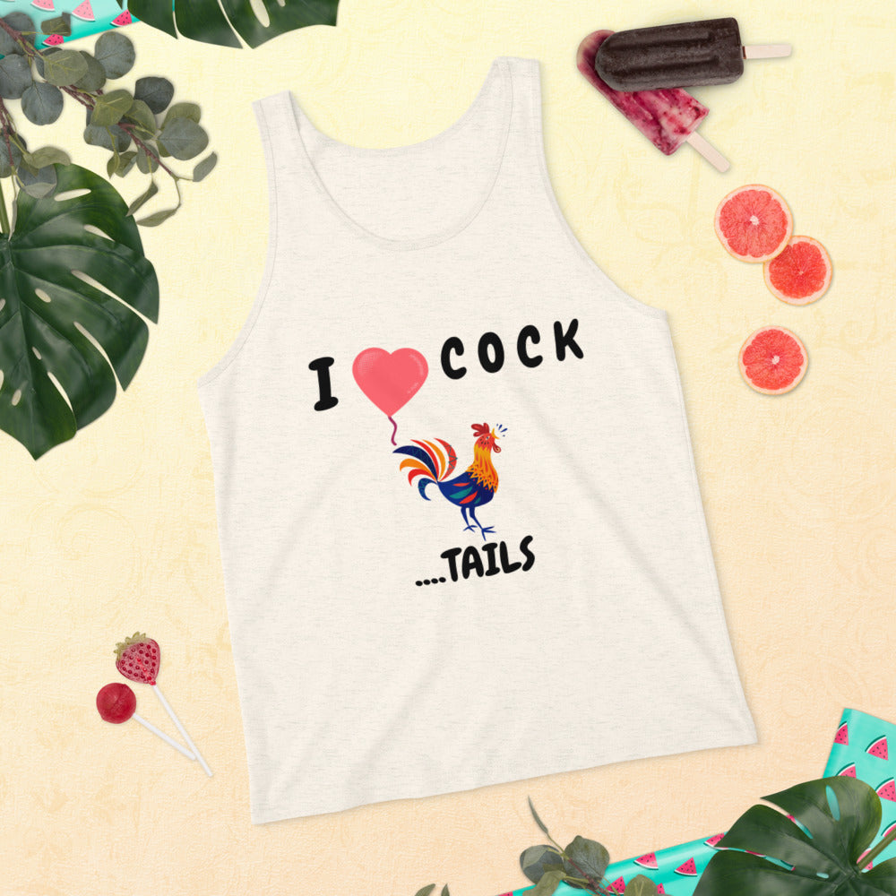 I HEART COCK....TAILS- Unisex Tank Top