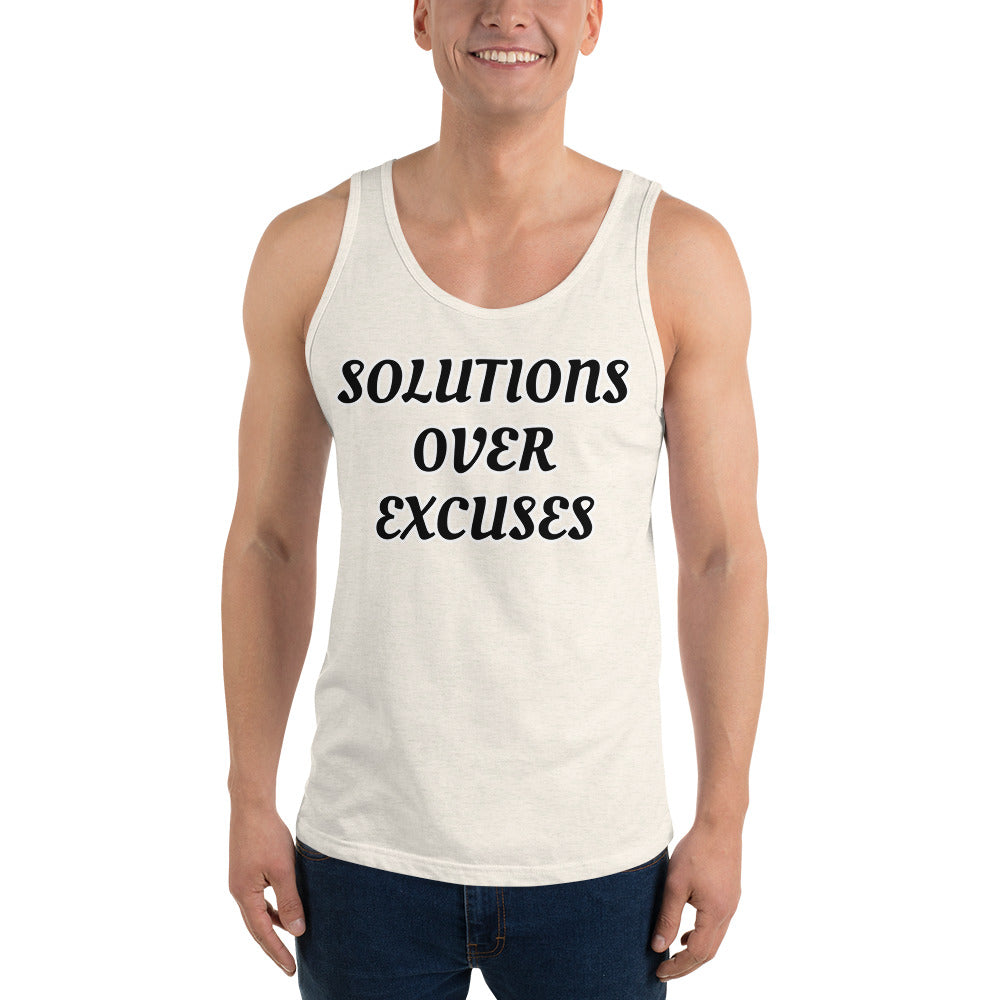 SOLUTIONS OVER EXCUSES- Unisex Tank Top