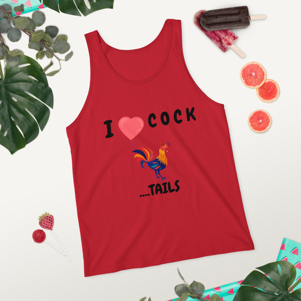 I HEART COCK....TAILS- Unisex Tank Top
