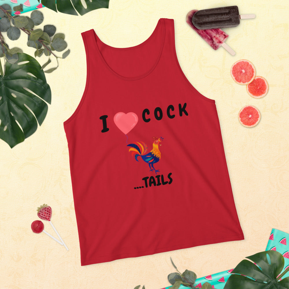 I HEART COCK....TAILS- Unisex Tank Top