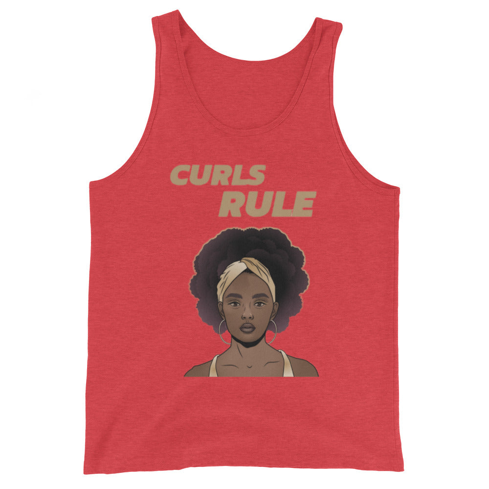 CURLS RULE- Unisex Tank Top