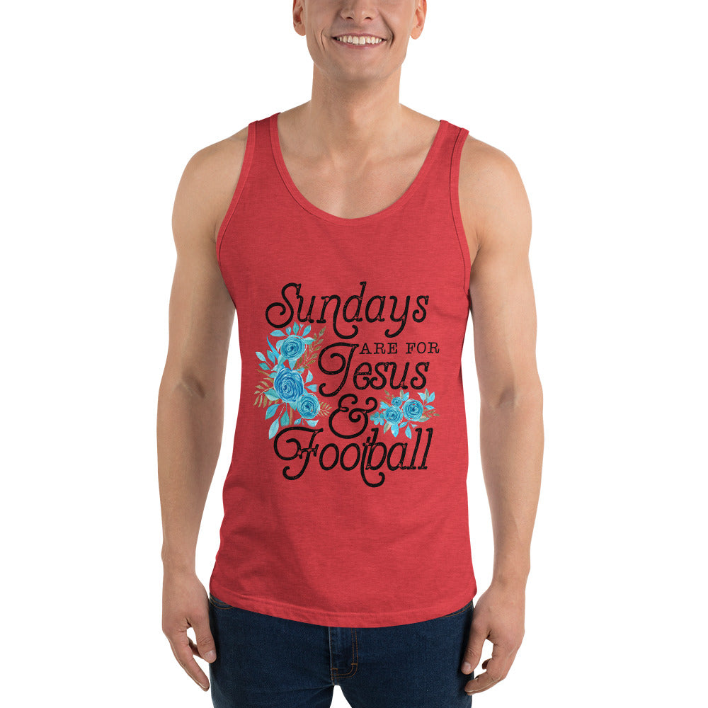 SUNDAYS ARE FOR JESUS AND FOOTBALL- Unisex Tank Top