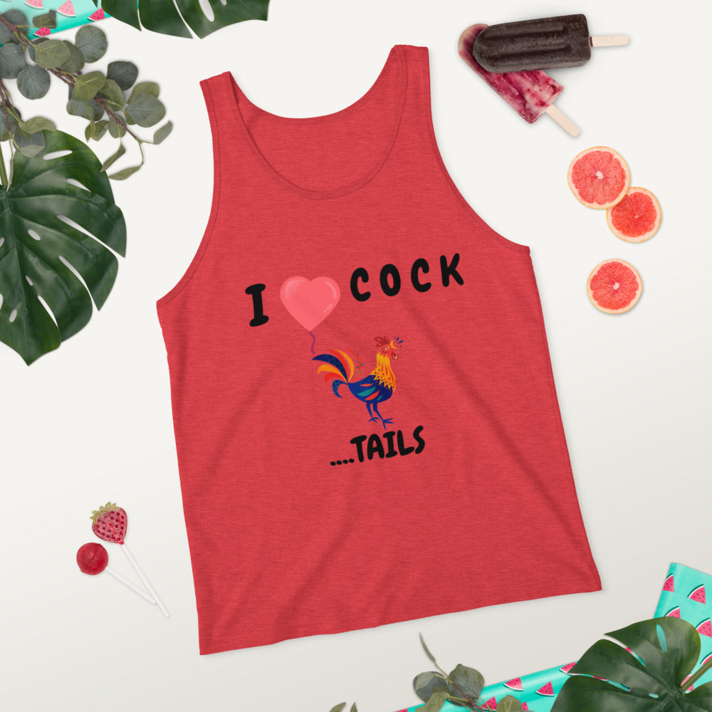 I HEART COCK....TAILS- Unisex Tank Top