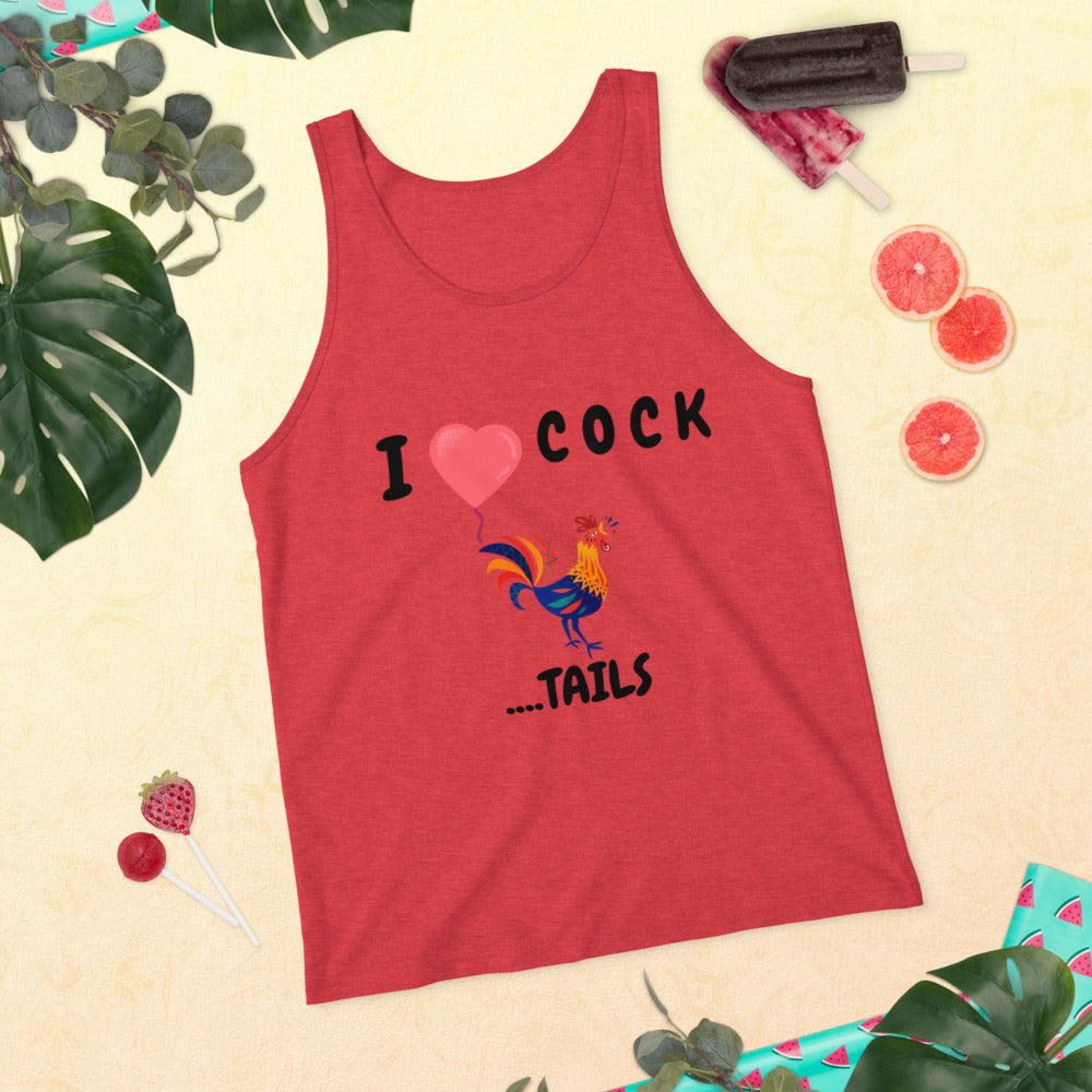 I HEART COCK....TAILS- Unisex Tank Top