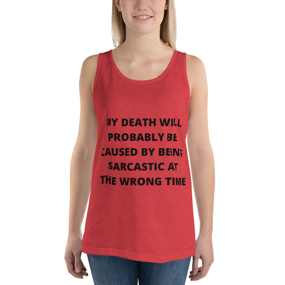SARCASTIC DEATH- Unisex Tank Top