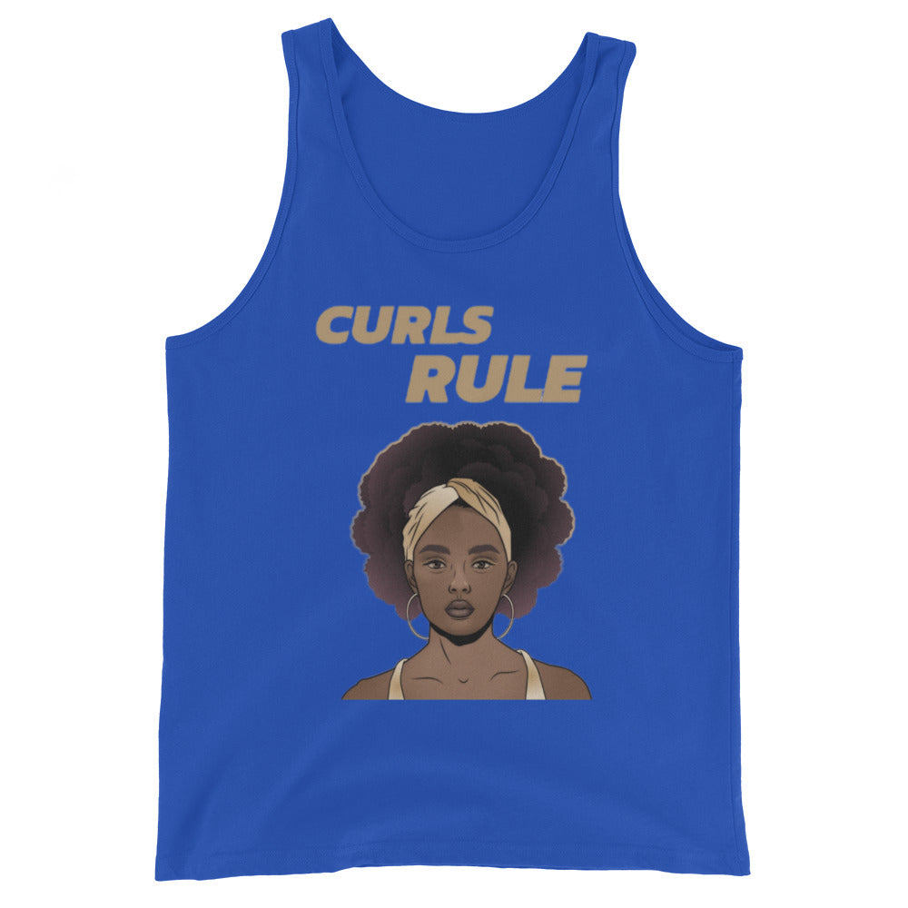 CURLS RULE- Unisex Tank Top
