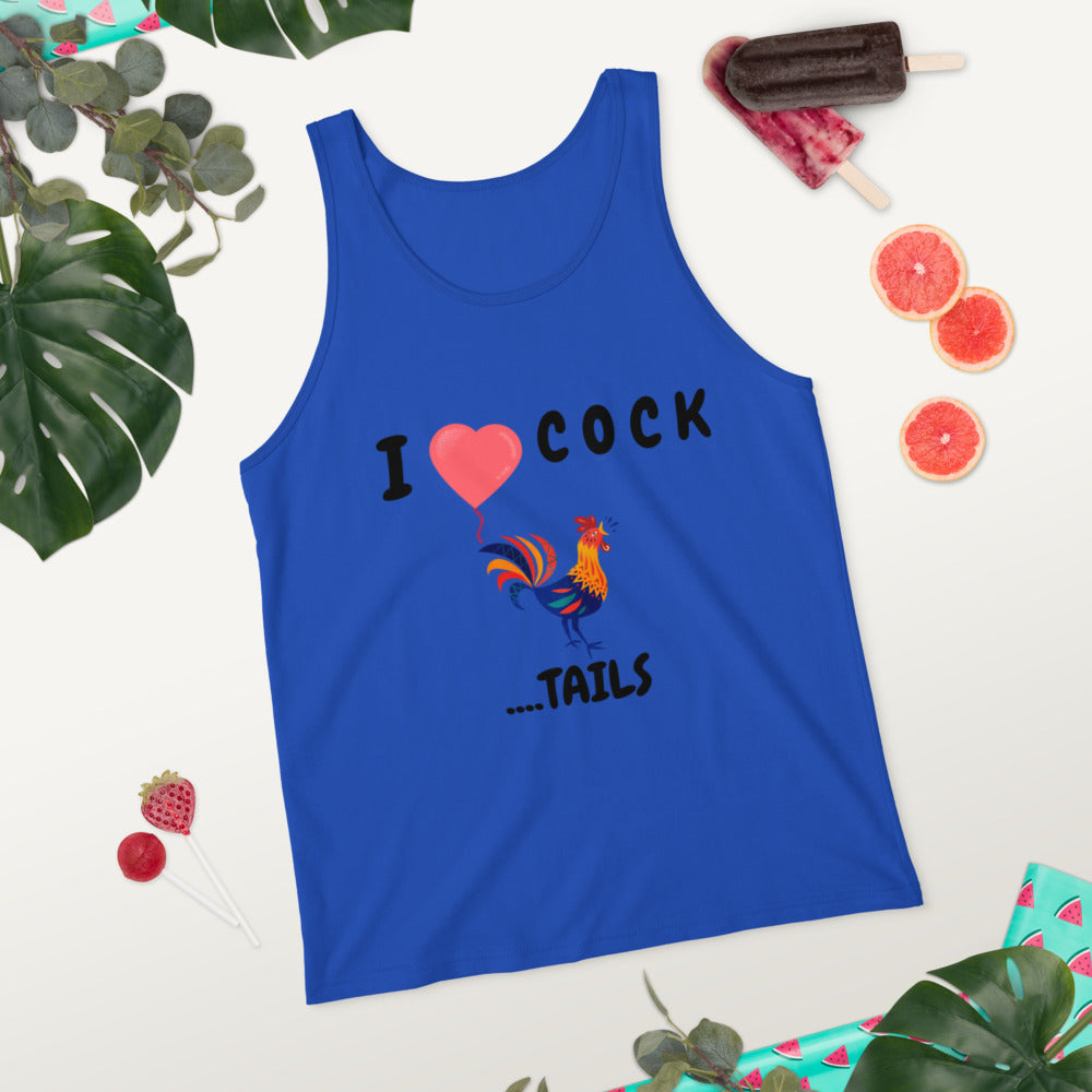 I HEART COCK....TAILS- Unisex Tank Top