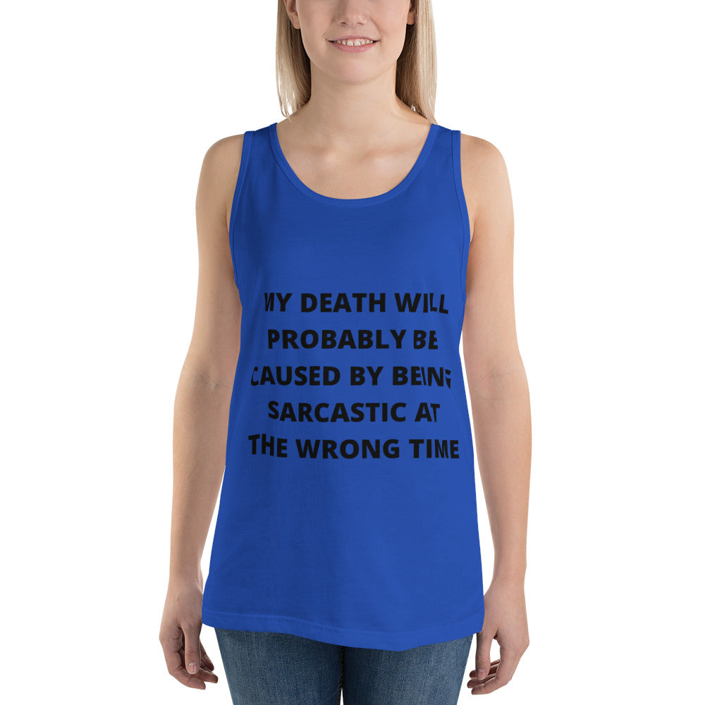 SARCASTIC DEATH- Unisex Tank Top