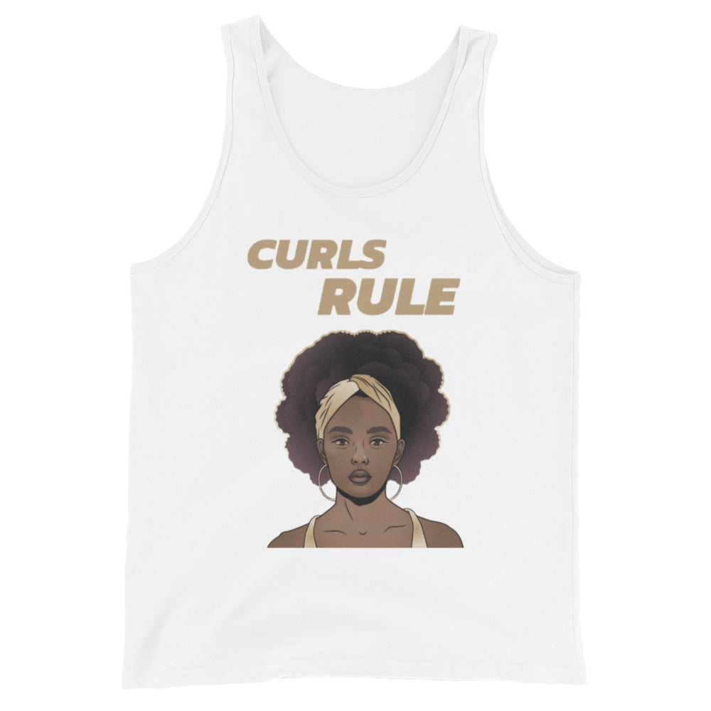 CURLS RULE- Unisex Tank Top