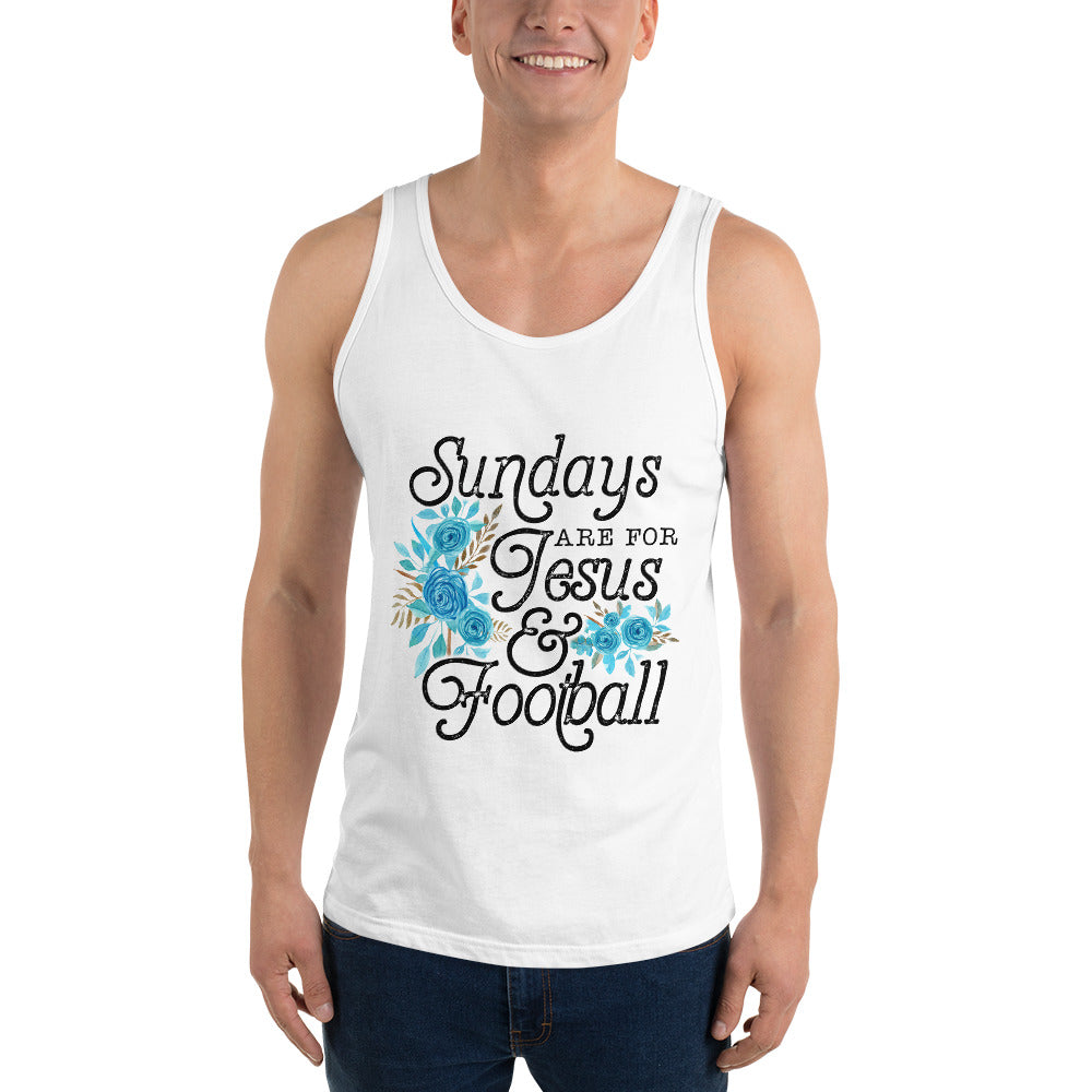 SUNDAYS ARE FOR JESUS AND FOOTBALL- Unisex Tank Top