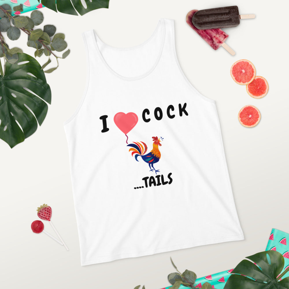 I HEART COCK....TAILS- Unisex Tank Top