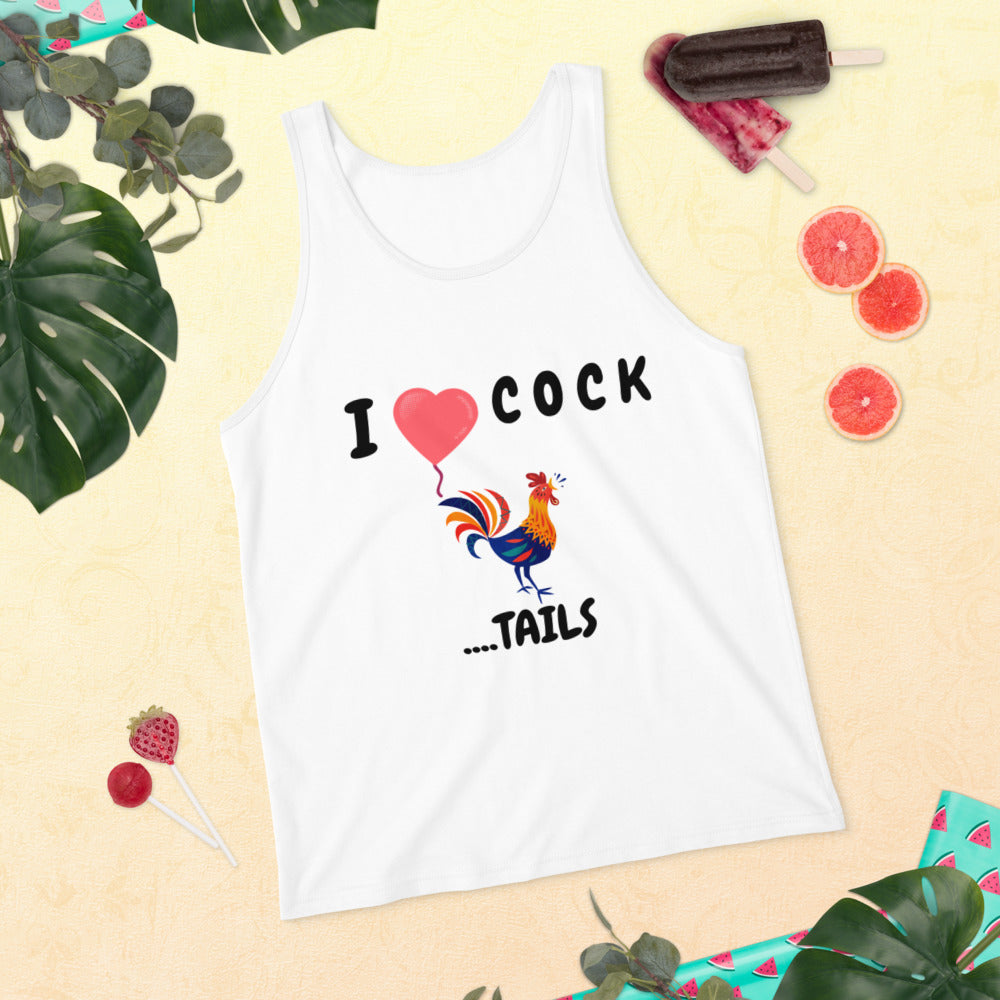 I HEART COCK....TAILS- Unisex Tank Top
