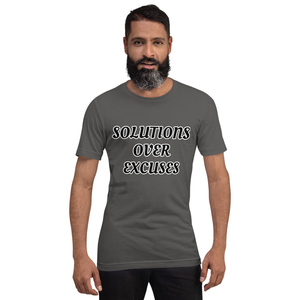 SOLUTIONS OVER EXCUSES- Short-Sleeve Unisex T-Shirt