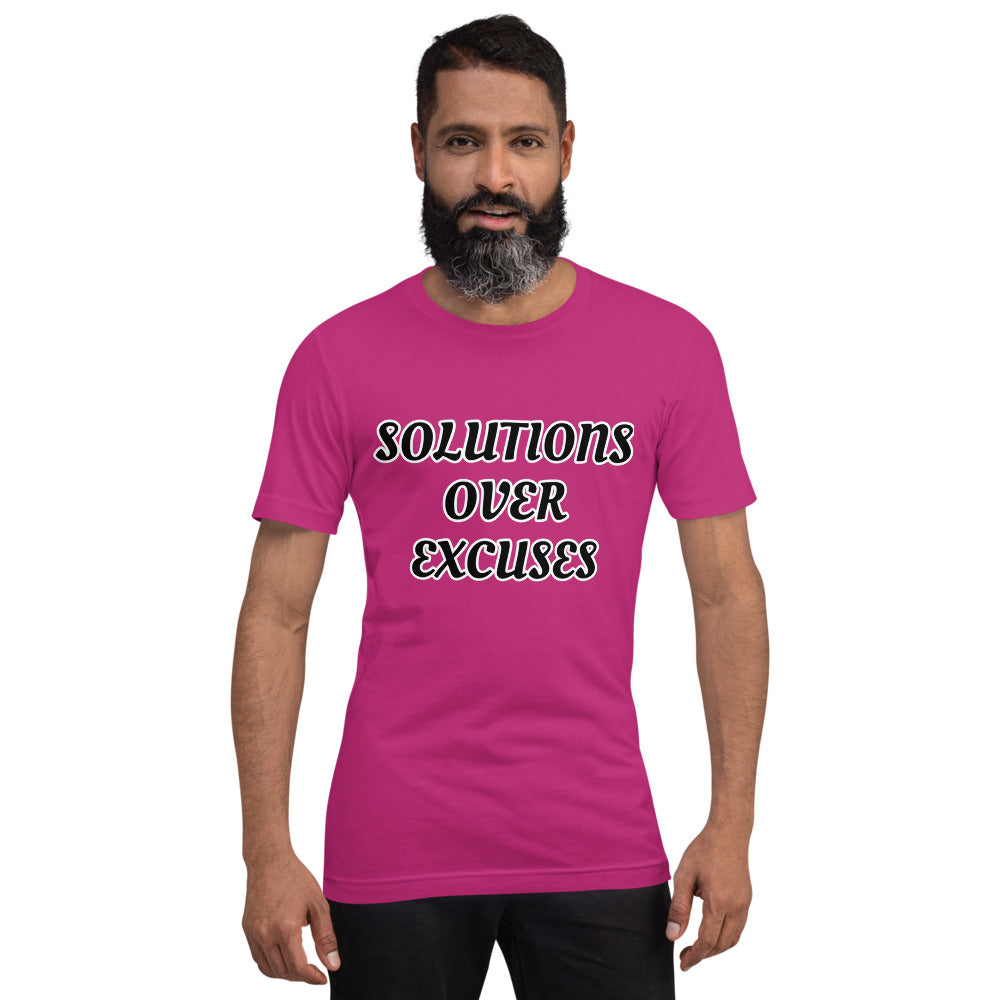 SOLUTIONS OVER EXCUSES- Short-Sleeve Unisex T-Shirt
