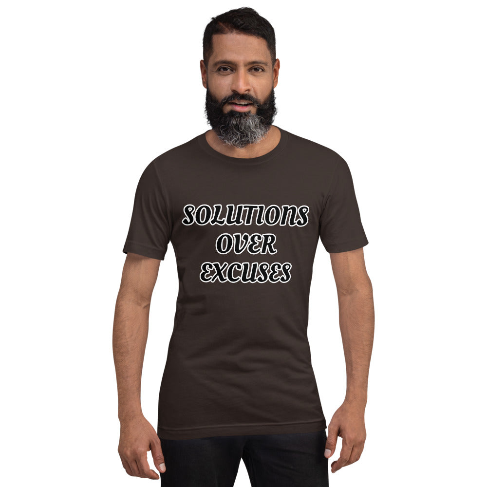 SOLUTIONS OVER EXCUSES- Short-Sleeve Unisex T-Shirt