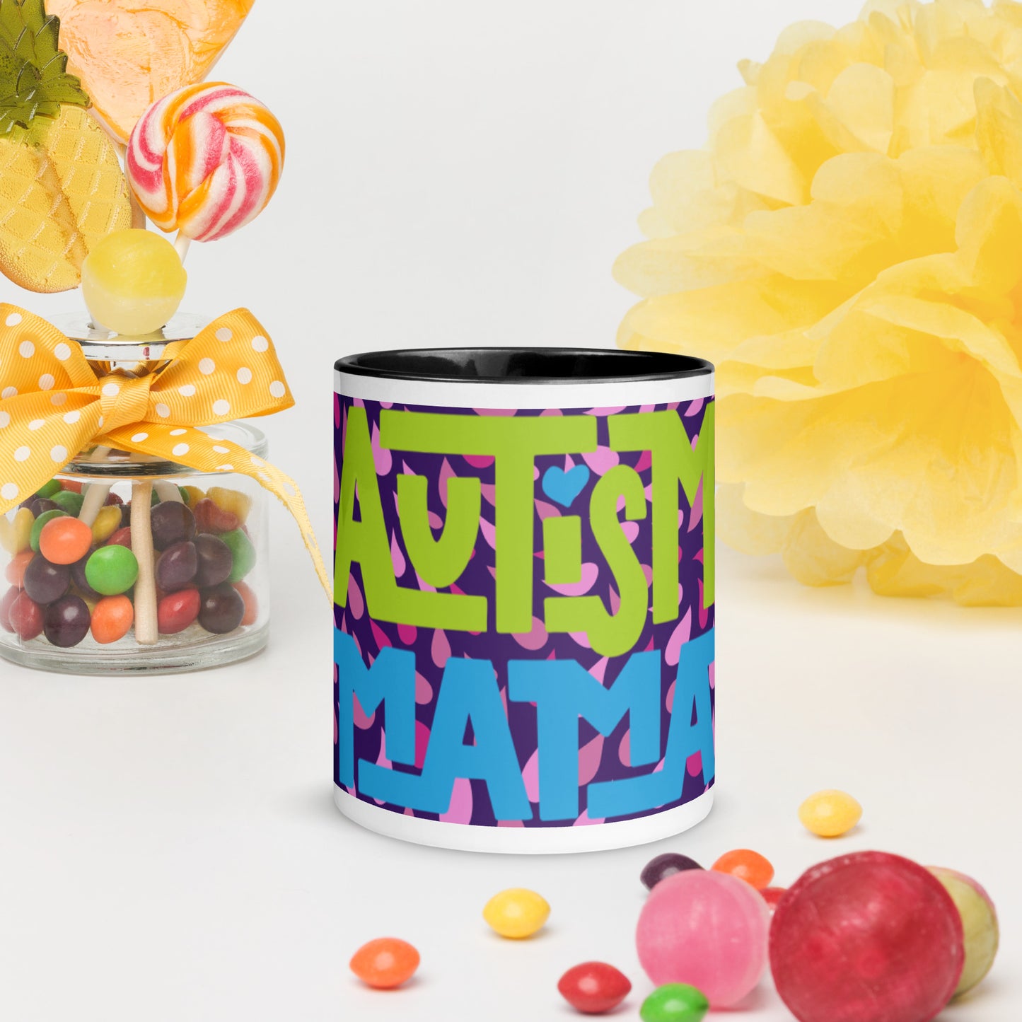 AUTISM MAMA- Mug with Color Inside
