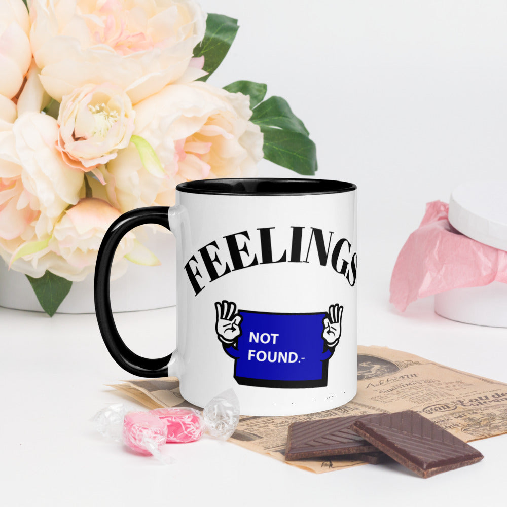 FEELINGS NOT FOUND- Mug with Color Inside